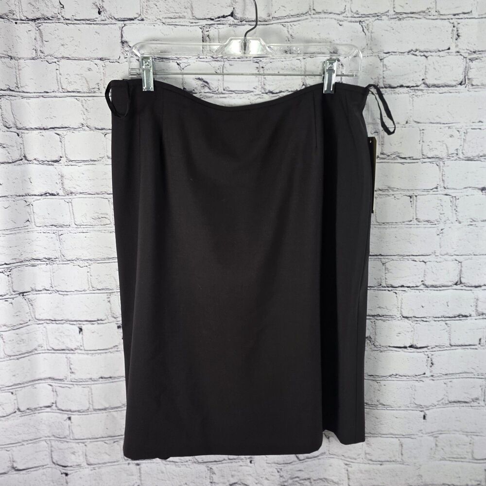 Alex Marie Dark Brown Wool Blend Skirt Size 14 Knee Length